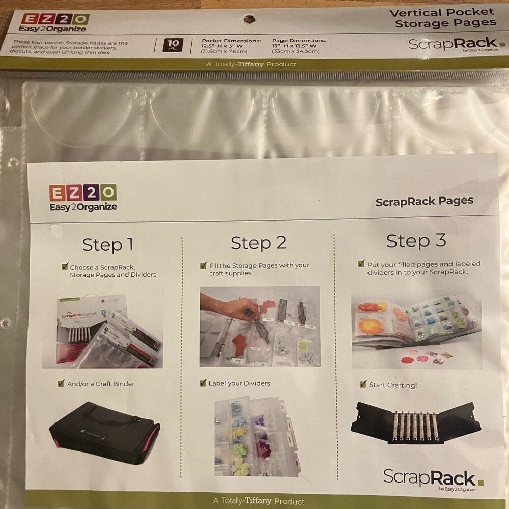 Totally Tiffany ScrapRack Vertical Pocket Storage Pages